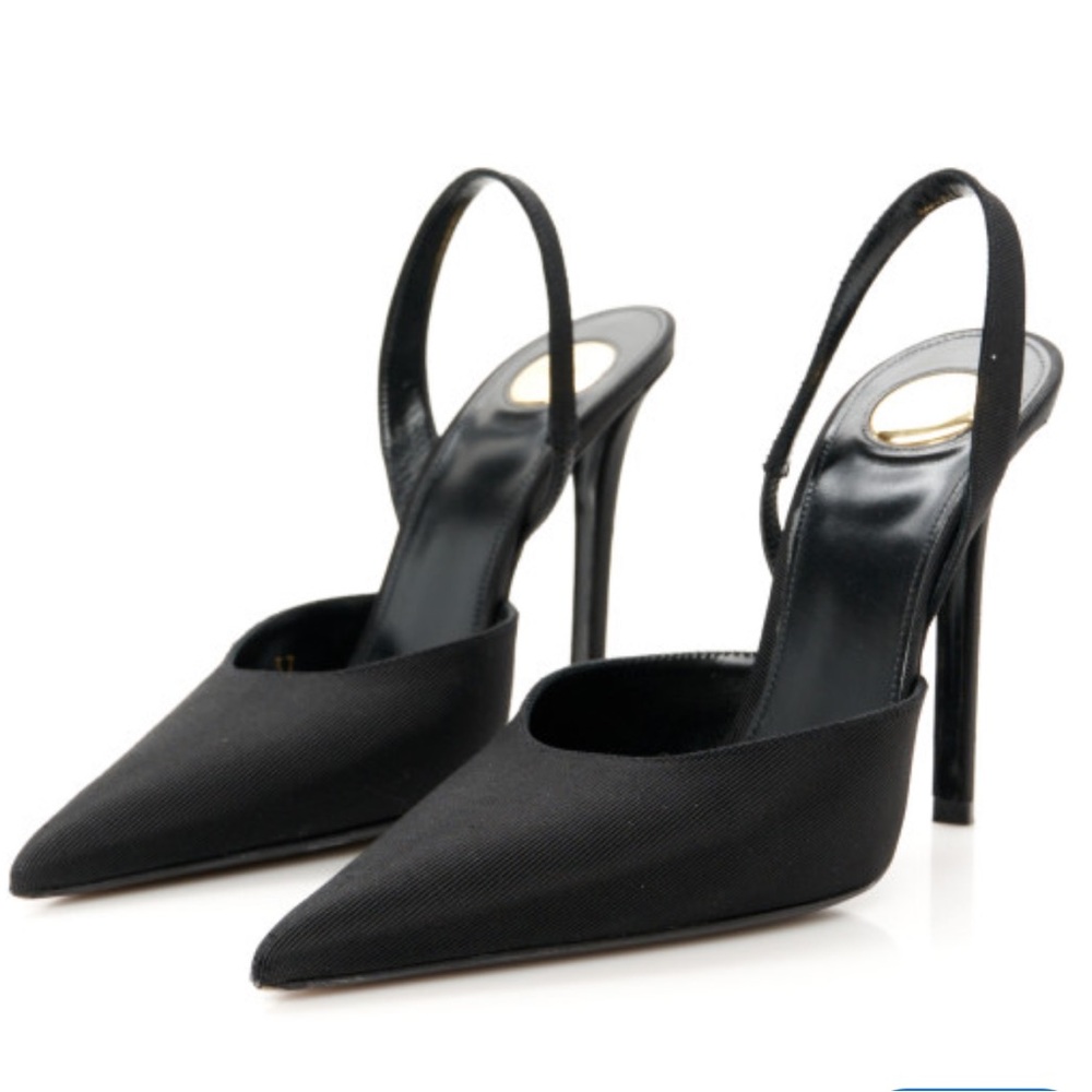 SAINT LAURENT Grosgrain Penelope Slingback Pumps 38 brand new !